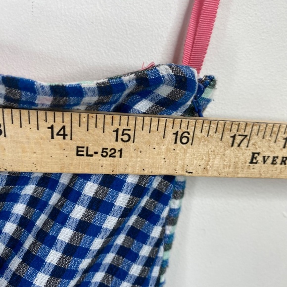 Anthropologie Maeve Waverly Dress 8 Plaid Gingham Coastal Beach Preppy Cottage - Picture 11 of 13